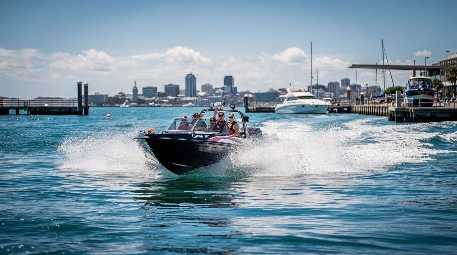Jet boating on Auckland's harbour — Auckland Harbour Jet's high-speed rides on the Waitematā Harbour explained: what
