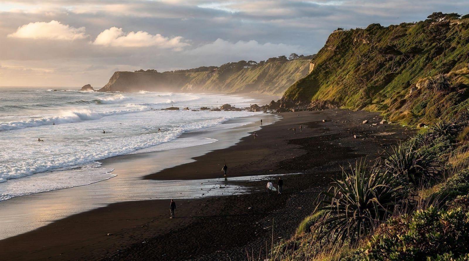 Auckland: Piha beach rainforest mount eden private tour